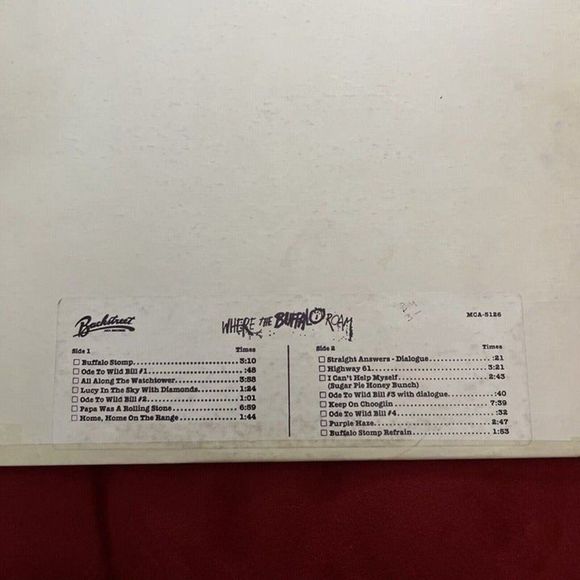 WHERE THE BUFFALO ROAM OST Various Artists BACKSTREET MCA-5126 LP Test Press - Picture 3 of 11